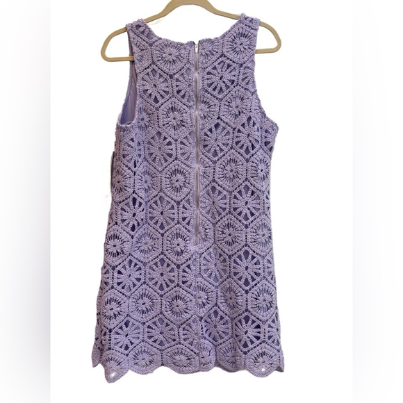 Aqua “Crochet Shift Dress” NWT in lilac, 100% Cotton, Bloomingdale’s exclusive! - Picture 4 of 10